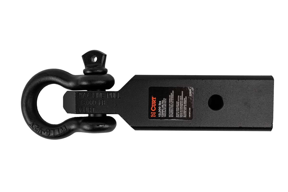 Curt 2-1/2 receiver tow hook 3/4 shackle -13,000 lbs.