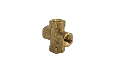 Heavy Duty 3/16" Hydraulic Brass Cross for connecting two hydraulic Brake Lines