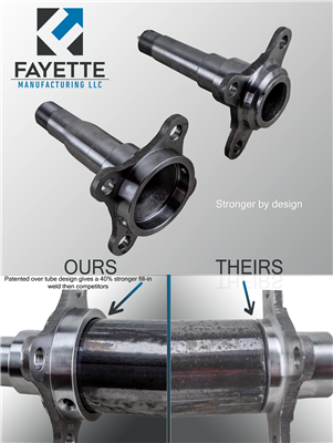 Built to Order Fayette MFG. Trailer 3,500 lb. Axle Beam Only -Straight