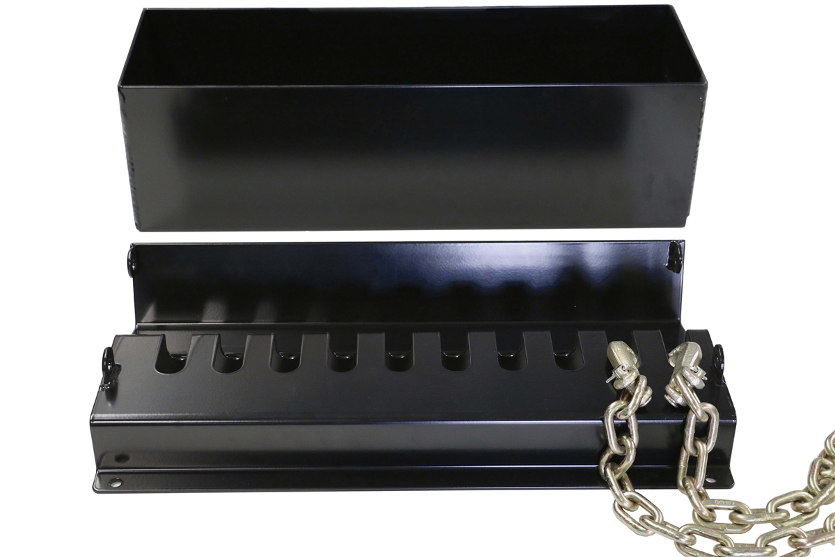 Steel Chain Storage Rack & Tray 24" Length | Fayette Trailers LLC