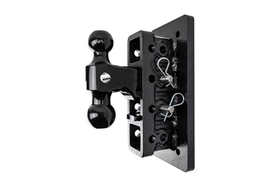 Gen-Y Mega-Duty 16K 7-1/2" Drop Adjustable Bolt-on Hitch w/ 2" & 2-516" Versa-ball and Pintle Lock