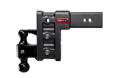 Gen-Y Mega-Duty 3" 32K 6" Drop Adjustable Ball Mount w/ 2" & 2-5/16" Versa-ball and Pintle Lock