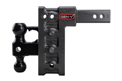 Gen-Y Mega-Duty 16K 7-1/2" Drop  Adjustable Ball Mount w/ 2" & 2-5/16" Versa-ball and Pintle Lock