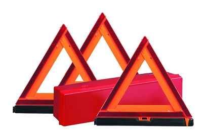 Florescent Triangle Reflector Warning Kit