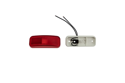 Optronics Rectangle 1-1/2 x 4" Incandescent Marker/Clearance Light -Red