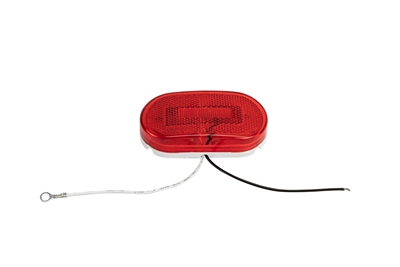 Oval 6D LED Clearance Marker Light with Reflector -Red