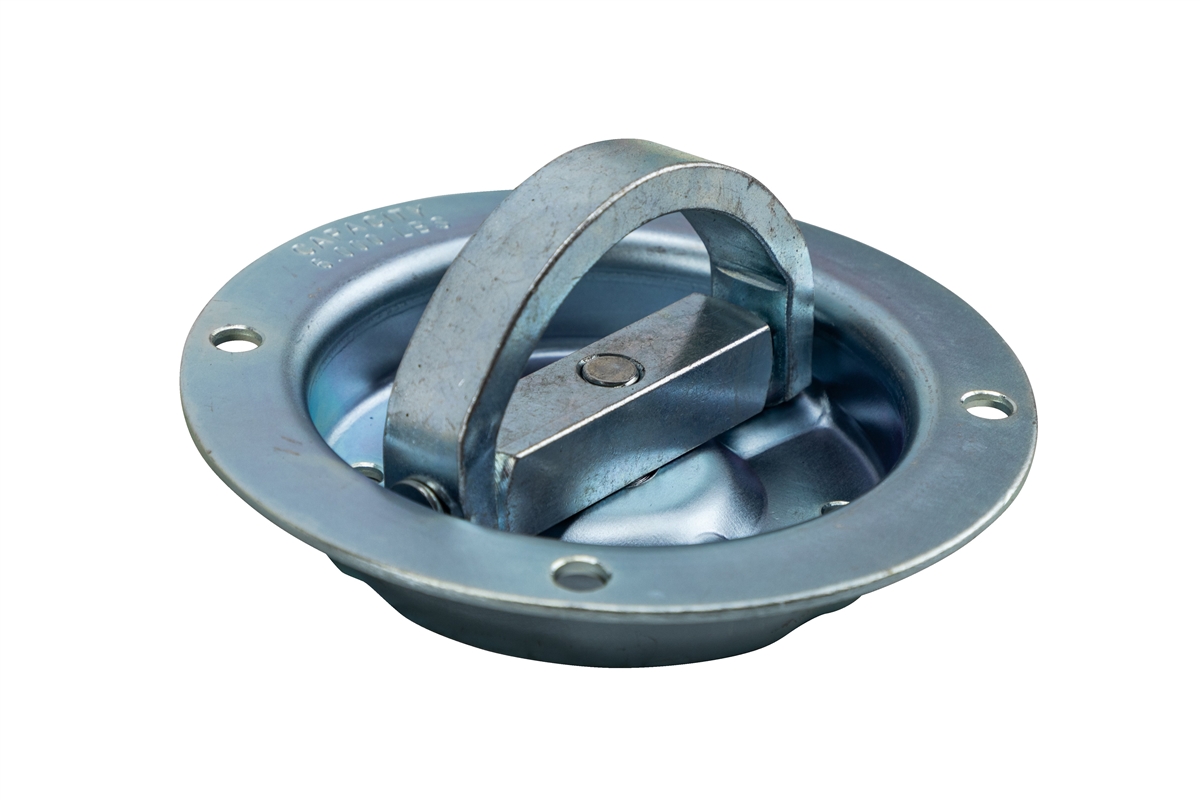 Flush mounted 6-1/2 Swivel D-ring Tiedown -Zinc RDR901