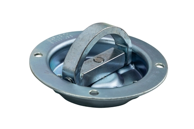 Flush mounted 6-1/2" Swivel D-ring Tiedown -Zinc