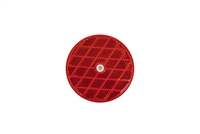 Optronices 3-3/16" Round Trailer Reflector Screw Mount -Red