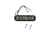 Optronices 4-3/4" 6 diode flat Strobe light -Amber w/ 72 selectable modes