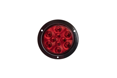 Optronics 4" LED Round Stop/Turn/Tail Light  with flange mount- Red