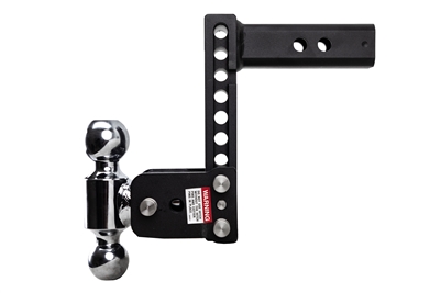 B&W 7" Drop 7-1/2" rise  Adjustable 2-Ball Mount - 10K Rated -Black