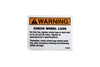"Check Wheel Lugs" Trailer Warning Sticker