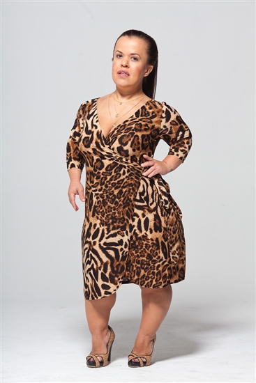 Animal Print Wrap Dress