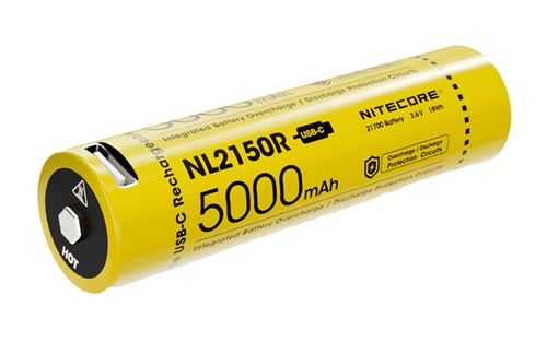 NITECORE NL2150R 21700 5000mAh USB-C Rechargeable Li-ion Battery