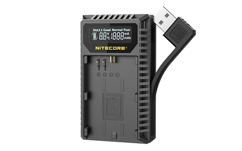 NITECORE UCN3 Digital USB Charger for Canon LP-E6N Camera Batteries
