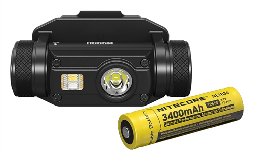 NITECORE HC65M 1000 Lumen Rechargeable NVG Mount Headlamp with Red Light and High CRI Light