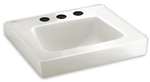 20 X 18 Vitreous China 4 Wall Mount Lavatory Roxalyn White