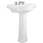 27 X 19 8 Center Pedestal Lavatory Top Only White