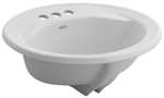 Cadet OVAL SINK With 8 Center White