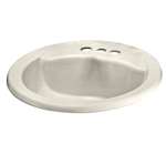 19-1/4 4 Round Lavatory Everclean BONE