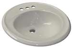19 Round Lavatory Drop In Three Hole *KENTUC White