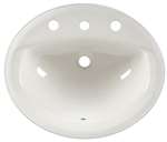 20 X 17 Vitreous China 4 Lavatory Aqualy White