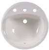 19 One Hole Vitreous China Round Lavatory ADA Rondal White