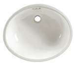 21 X 17 Vitreous China Undercounter Mount Lavatory Ovalyn White