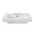 Three Hole 8 Center Pedestal Sink White