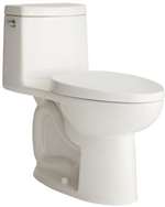 1.28 Gallons Per Flush One Piece Closet With Seat White
