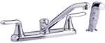 CCY Lead Law Compliant 2.2 GPM 2 Handle Lever Kitchen Faucet Chrome
