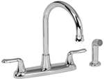 CCY Lead Law Compliant 2 Handle Gooseneck Kitchen Faucet Chrome 2.2 GPM