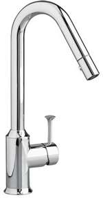 Lead Law Compliant 1 Handle Pullout Kitchen Faucet Stainless Steel 2.2 GPM