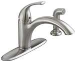 Lead Law Compliant 1 Handle Lever Kitchen Faucet Stainless Steel 2.2 GPM