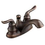 Lead Law Compliant 2 Handle Lever Center Set Lavatory Faucet Oil Rubbed Bronze 1.5 GPM