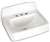 19 X 17 Cast Iron Wall Mount Lavatory Sink White