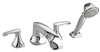 Deck Mount Tub Filler Copeland With Hand Shower Chrome