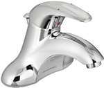 Lead Law Compliant 0.5 GPM 1 Handle Three Hole Lavatory Faucet Stainless Steel