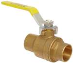Not For Potable Use 3/4 Brass 600 # Solder Full Port Ball Valve