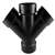 2 ABS DWV Double Wye