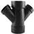 4 X 3 ABS DWV Double Wye
