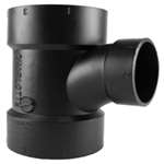 2 X 1-1/2 X 1-1/2 ABS DWV SAN Tee