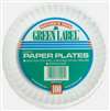 9 White Paper Plate Green LABL 100