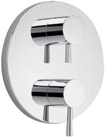 2 Handle Thermostat Valve Trim Only Chrome
