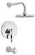 1 Handle Lever Tub and Shower Trim Chrome 2.5 GPM