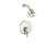 Pressure Balance Shower Trim 3F Satin 2 GPM