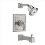 One Hole Metal Lever Tub and Shower Trim Kit Satin 2 GPM