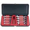 9 PC Stubby Reversible Gear Ratchet Wrench Box SE