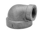 1-1/2 X 1/2 Black Cast Iron 125# 90 Elbow